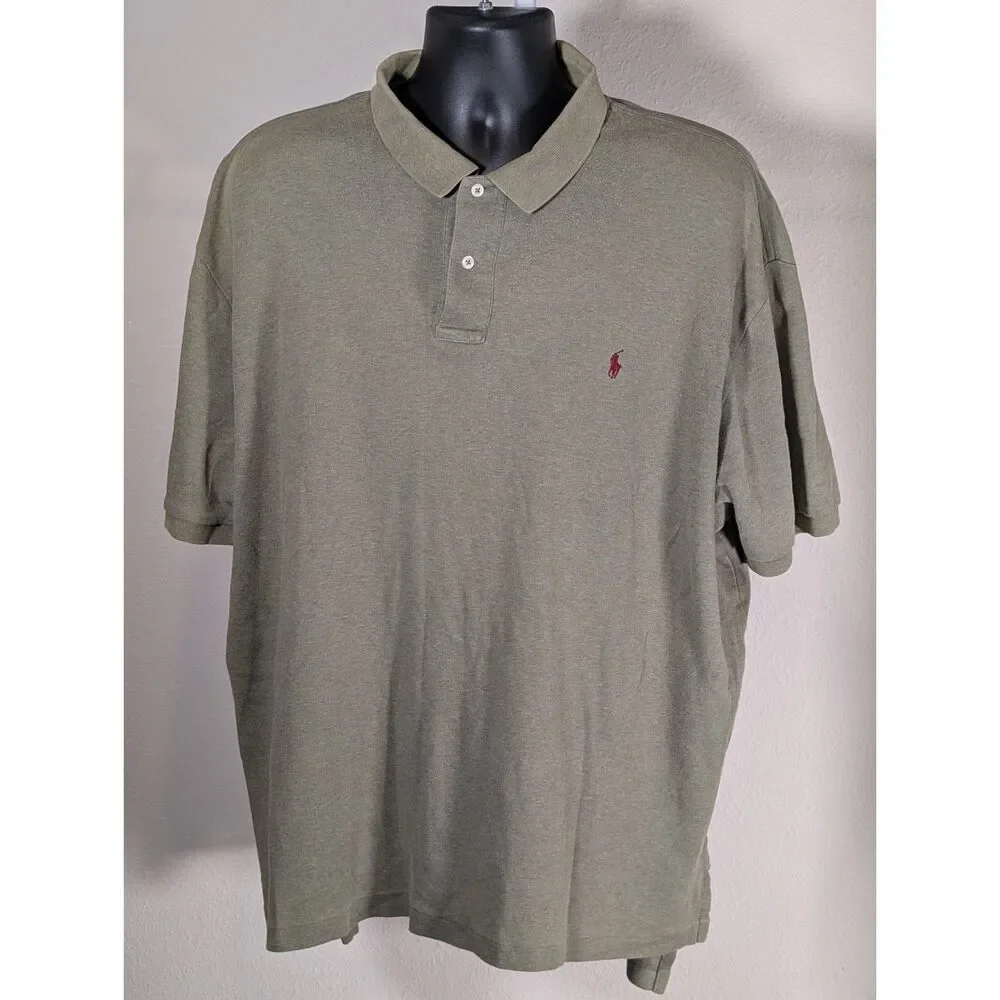 Polo Ralph Lauren Polo Shirt Men's XXL Green Short Sleeve Pony Logo Cotton